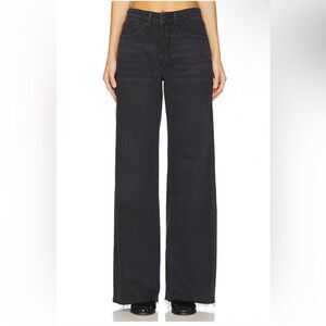 Good American Good Ease Jeans Black Wide-Leg Jeans loose fit Revolve NWT 29 8
